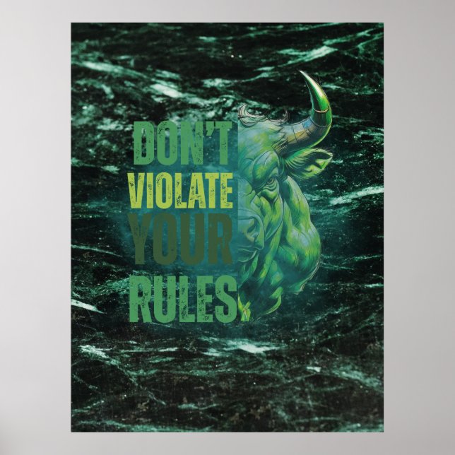 Poster Bull design | Reminder | Motivation (Devant)