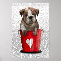 Bulldog Bucket Of Love Red