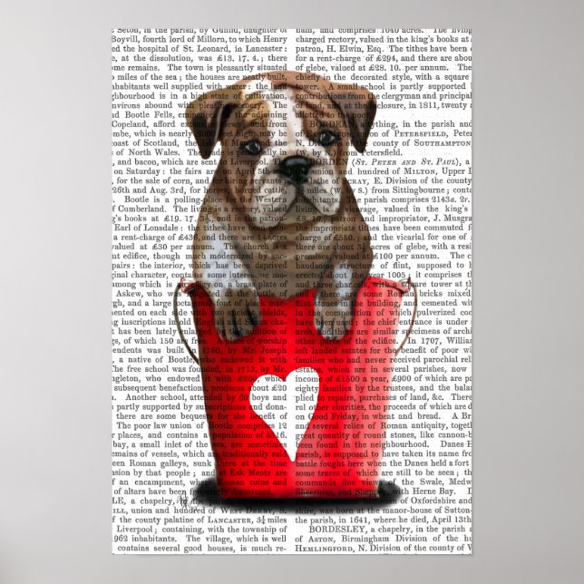 Poster Bulldog Bucket Of Love Red (Devant)