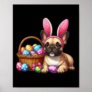 Poster Bulldog Bunny Happy Pâques Bulldog Lover Pâques Bu