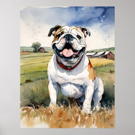 Poster Bulldog - Chien Art Imprimer
