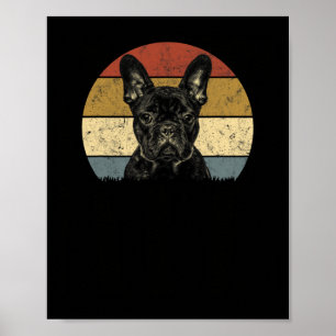 Poster Bulldog Retro Vintage 60s les années 70 Amusants F