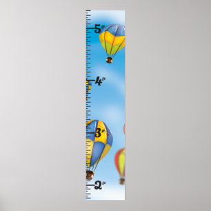 Poster bulle à air chaud Effacer le graphique de croissan