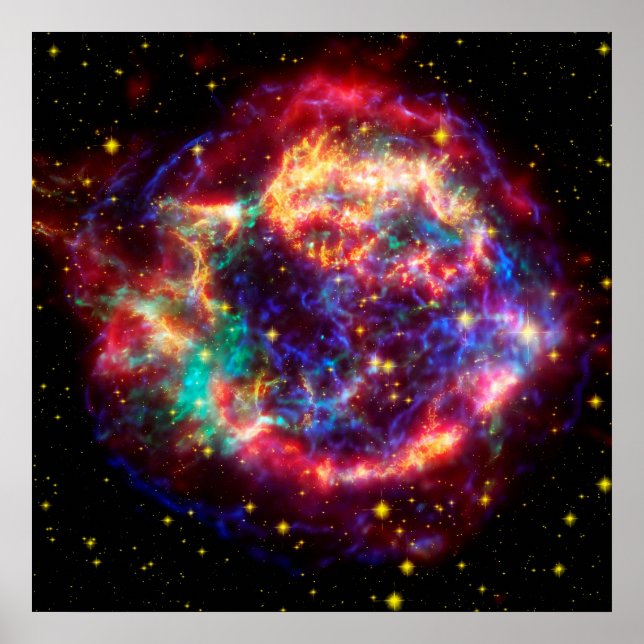 Poster Bulle Cassiopeias Supernova - beauté dans l'espace (Devant)