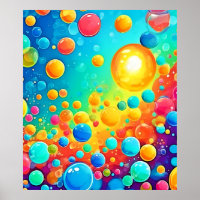 Bulles colorées Art flottant
