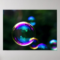 Bulles de savon colorées flottantes