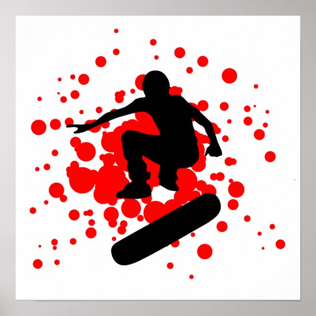 Poster bulles de skateboard (Devant)