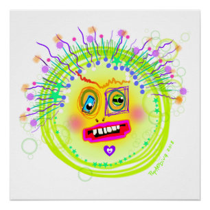 Poster Bulles Smile Meemogie Emoji Art