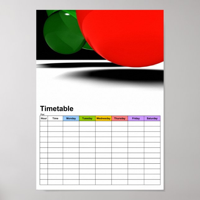 Poster Bulles / Timetable (Devant)