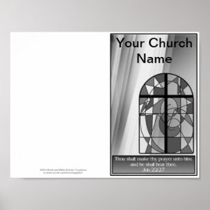 Poster Bulletin de l'Église réimprimable Modèle principal