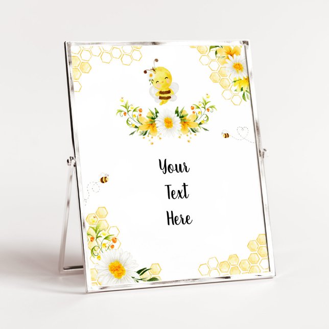 Poster Bumble bebe mignonne Texte personnalisé (Créateur téléchargé)