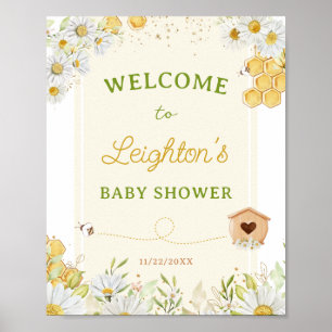 Poster Bumblebee Miel Baby shower d'abeilles Saupoudrer B