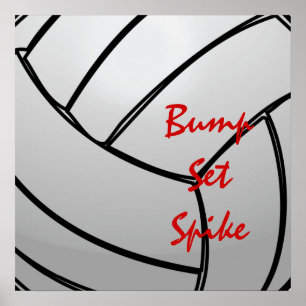 Poster Bump Set Spike Volleyball Mantra