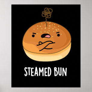 Poster Bun vapeur amusant jeu de table Dark BG