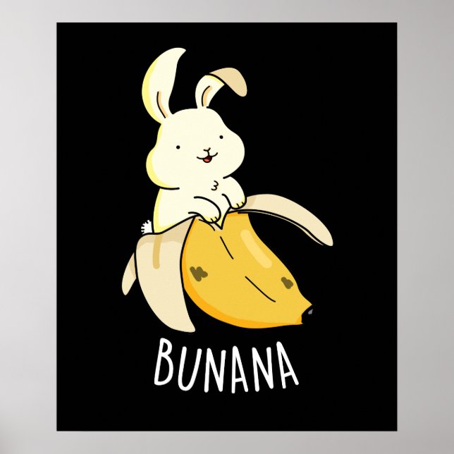 Poster Bunana Lapin Amusant Dans Un Jeu De Banane BG Somb (Devant)