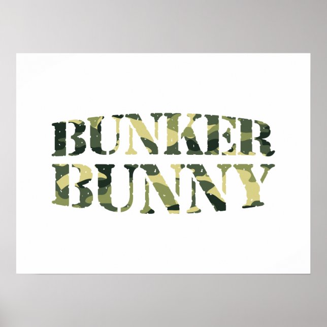 POSTER BUNKER BUNNY CAMO / CAMOUFLAGE (Devant)