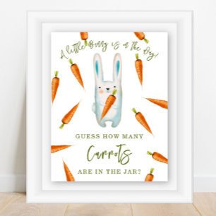 Poster Bunny - Combien de carottes y a-t-il dans le pot