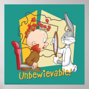 Poster BUNNY™ et Elmer Fudd "Unbewievable" Barber BUGS