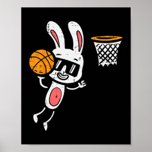 Poster Bunny Pâques Bysketbyll Dunk Sports Boys Enfants T