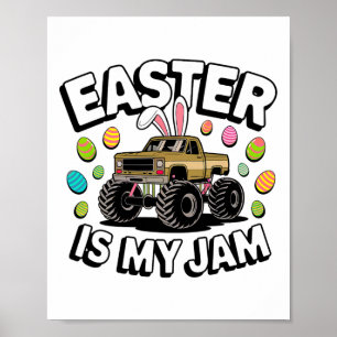 Poster Bunny Pâques C'Est Mon Camion Jam Oeufs Pâques Enf