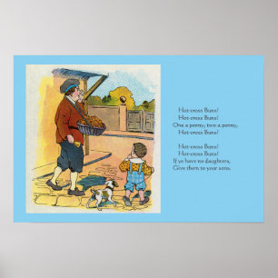 Poster Buns Hot-cross, Mère Goose Nursery Rhyme Photo