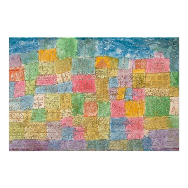 Poster Bunte Landschaft - Paul Klee (Devant)