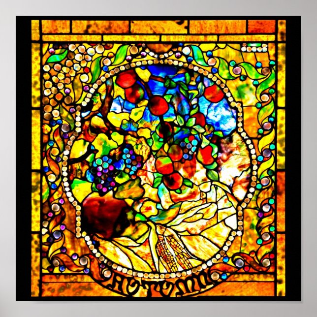 Poster-Buntglas-Tiffany 25 Poster (Vorne)