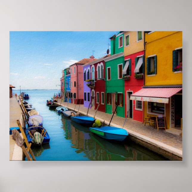 Poster Burano houses (Devant)