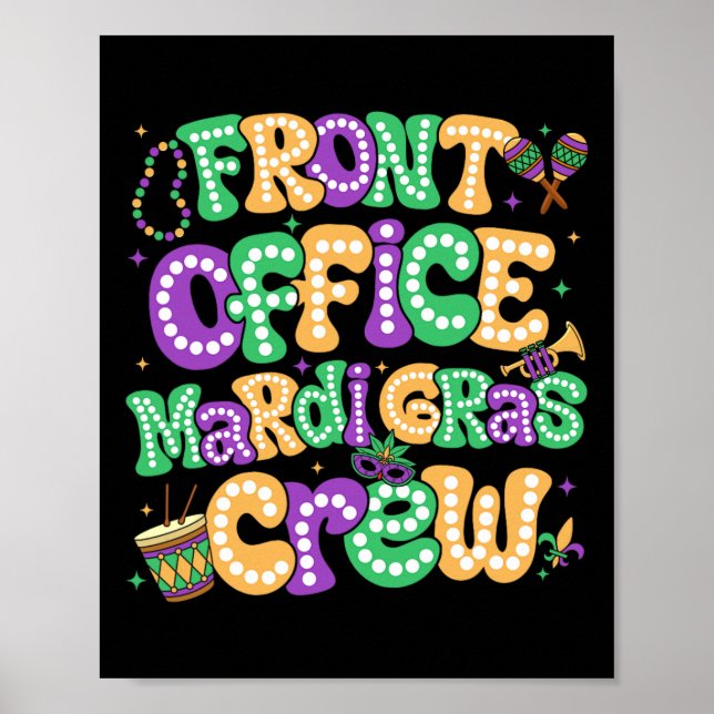 Poster Bureau avant Mardi Gras Personnel du bureau de l'é (Devant)