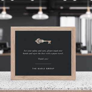 Poster Bureau de l'immobilier ou salle de bain de vente a