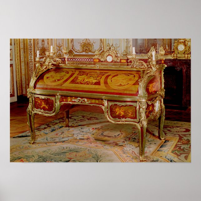 Poster Bureau du Roi par Oeben et Riesener (Devant)