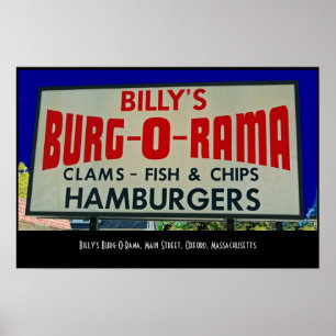 Poster Burg-O-Rama, Main St., Oxford, MA