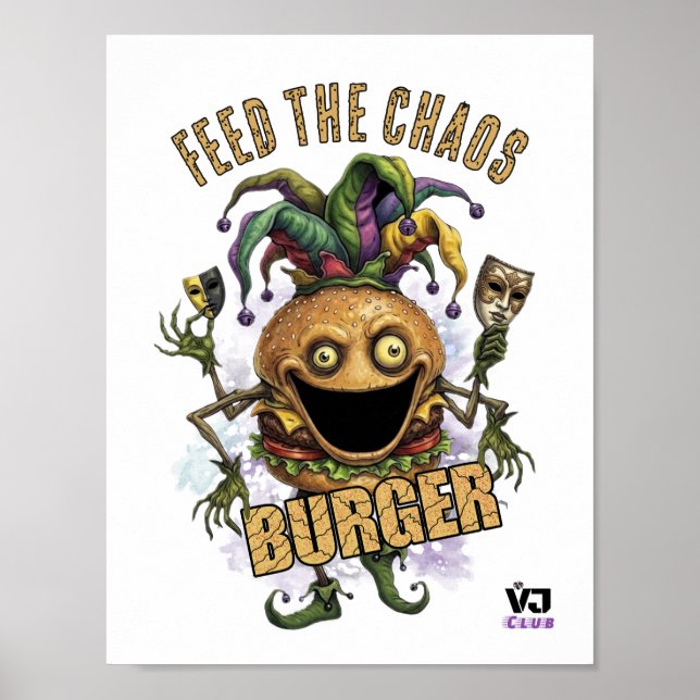 Poster Burger ami de Void Jester blanc (Devant)