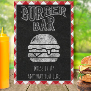 Poster Burger Bar I Do BQ Signer