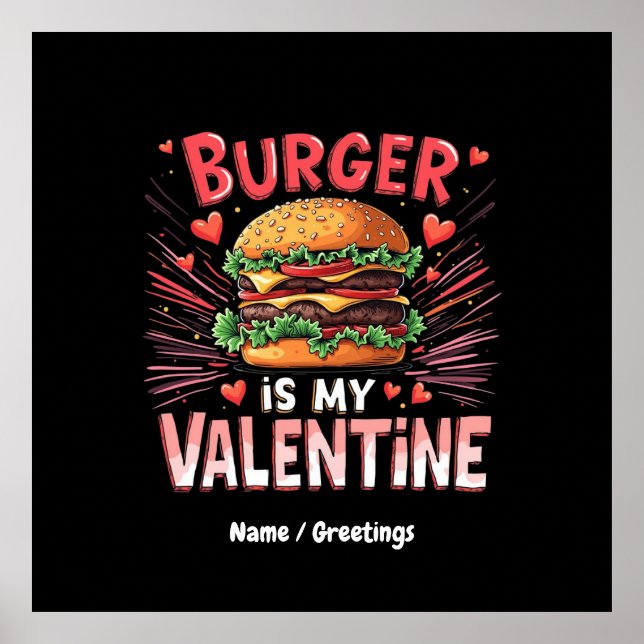 Poster Burger est ma Saint Valentin un hommage hilarié (Devant)