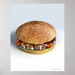 Poster Burger pilule
