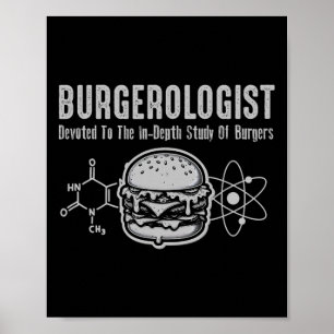 Poster Burgerologue Étude Du Bbq Drôle Pour Les Femmes Ho