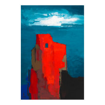 Burgruine (Les ruines du château) Art abstrait vib