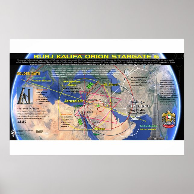 Poster Burj Khalifa Pleiades Motif 6 (Devant)