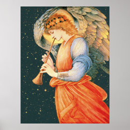 Poster Burne-Jones Angel jouant flageolet CC1135 Plus gra