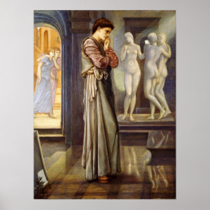Poster Burne-Jones - Pygmalion, le cœur désire