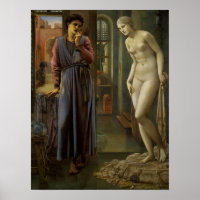 Burne-Jones - Pygmalion, se défend de la main