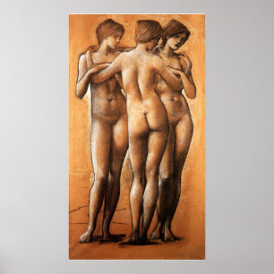 Poster Burne-Jones - Trois Grâces 1885