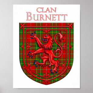 Poster Burnett Tartan Scottish Plaid Lion Rampant