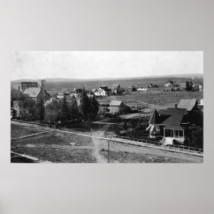 Poster Burns, Oregon Town Birds Vue des yeux Photographie