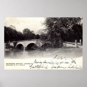 Poster Burnside Bridge, Antietam MD Guerre civile 1906