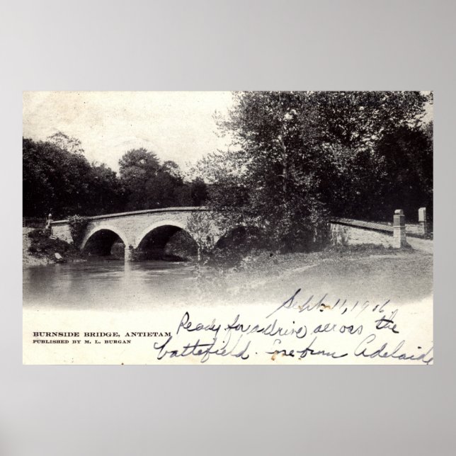 Poster Burnside Bridge, Antietam MD Guerre civile 1906 (Devant)