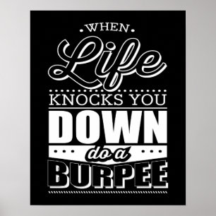 Poster Burpees Fitness Gym entraînement Inspiration