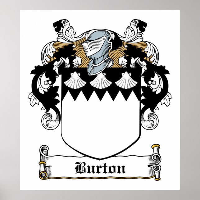 Poster Burton Family Crest (Devant)
