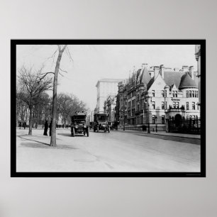 Poster Bus sur la Cinquième Avenue, New York City 1913